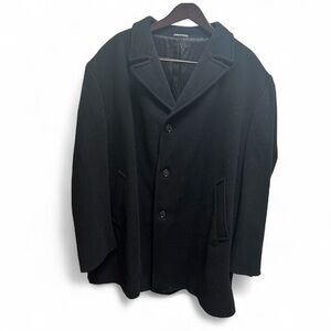 Ralph Lauren Coat Winter Overcoat Black Dressy Blue Label Fully Lined Size 50R